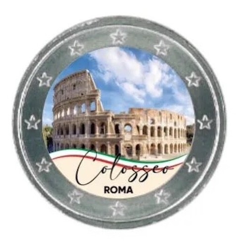 Euro colosseum of rome - -,