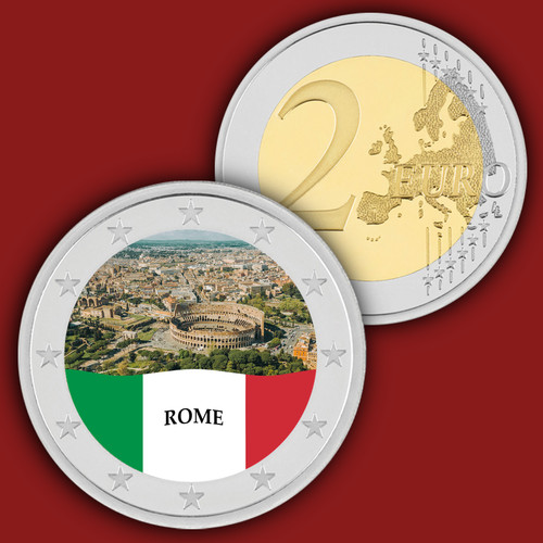 Italy rome euro - , coloured